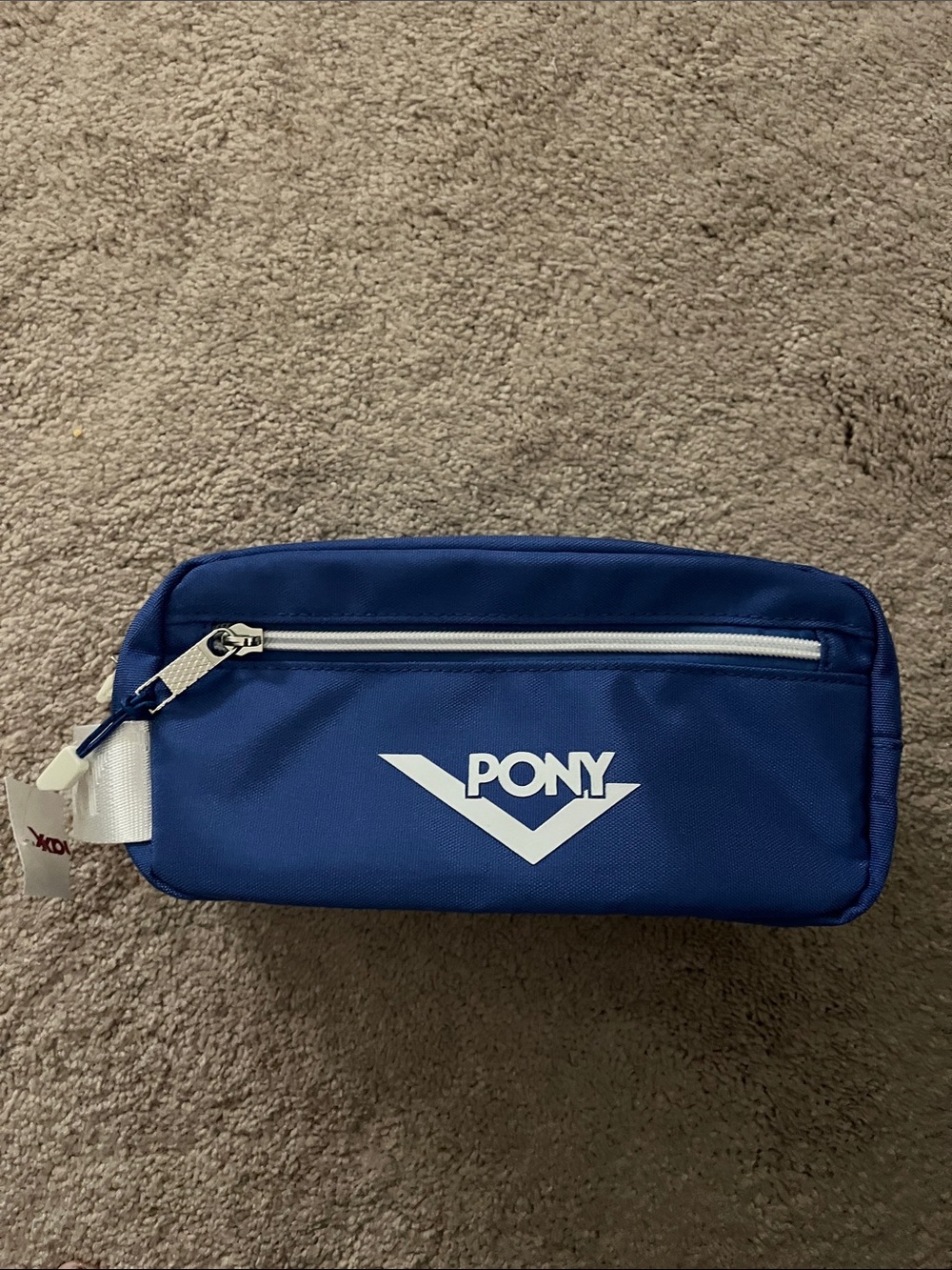 Pony Royal Blue Zip Pouch with White Logo